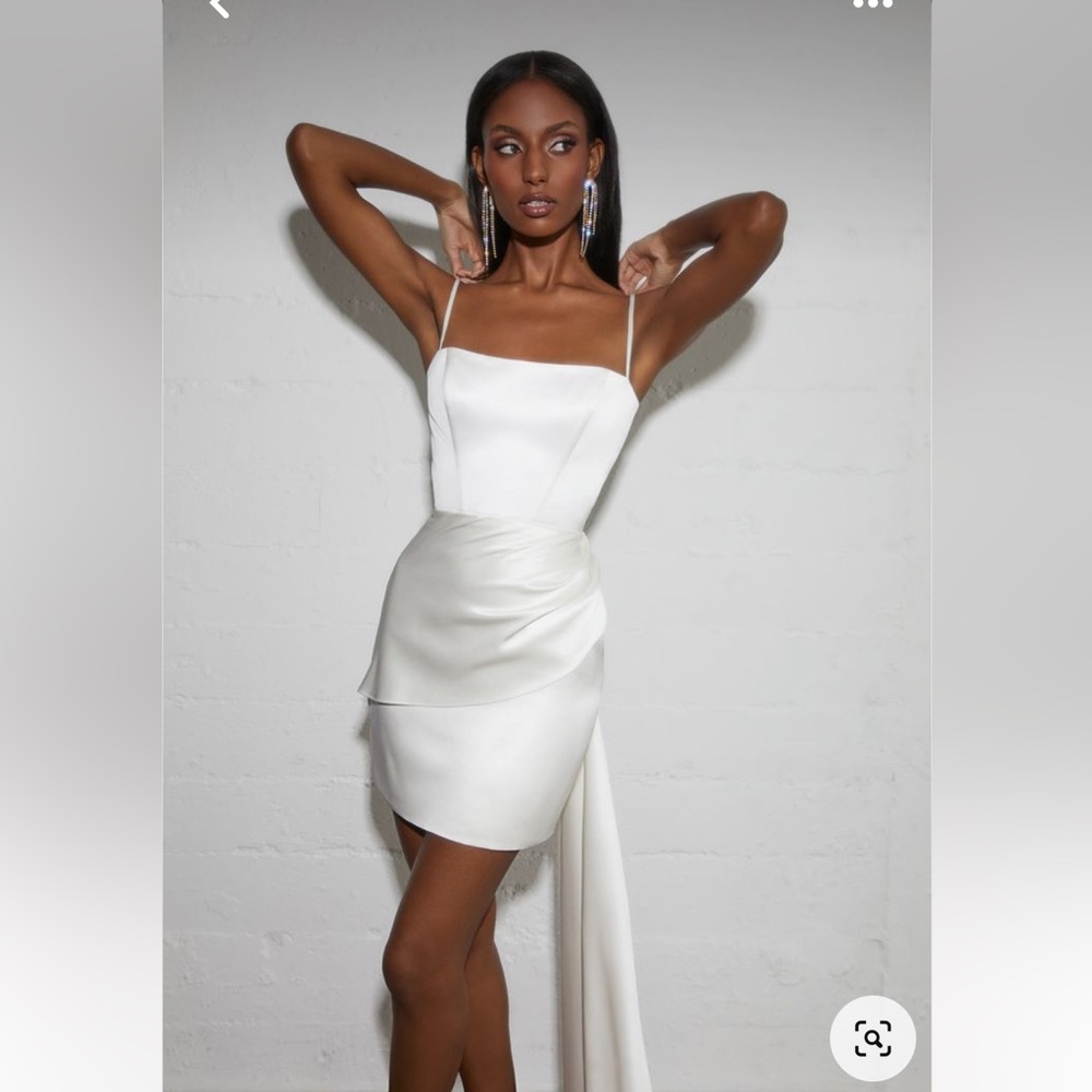 Sarah Seven White Satin Dress